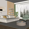 Modern Sofa Coffee Table Combination Home Sofa Coffee Table Combination 3d model