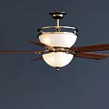 Modern Ceiling Fan with Air Conditioning Wooden Blades and Integrated Light Fixture
