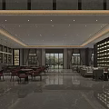 Modern Spacious Luxury Sales Office Interior With Glossy Marble Flooring And Comfortable Lounge Seats