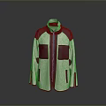 Stylish Outerwear Design With Cream And Black Color Blocking And Functional Pockets