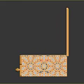 Decorative Storage Box with Patterned Exterior Black Lid Red Interior and Golden Clasp