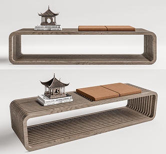 New Chinese Style Sofa Bench 3d model