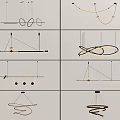 Pendant lamp combination 3d model