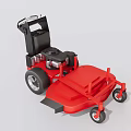 Industrial Lawn Mower With Red Base Black Seat And Durable Wheels For Efficient Lawn Maintenance