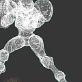 Futuristic Robotic Game Movie Character In Battle Stance With Metallic Armor And Weapon