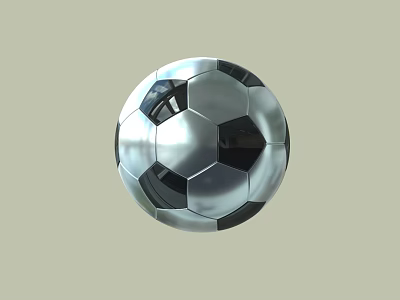 Durable Soccer Ball Sports Equipment with Black White Panels for Training and Match Use 3d model