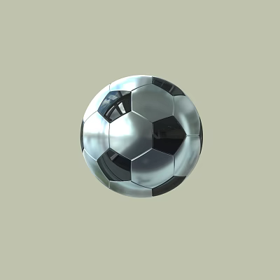Durable Soccer Ball Sports Equipment with Black White Panels for Training and Match Use 3d model