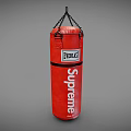Everlast Supreme Red Punching Bag With Chain Hanging For Fitness Training