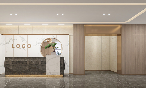 New Chinese Front Desk 3d model