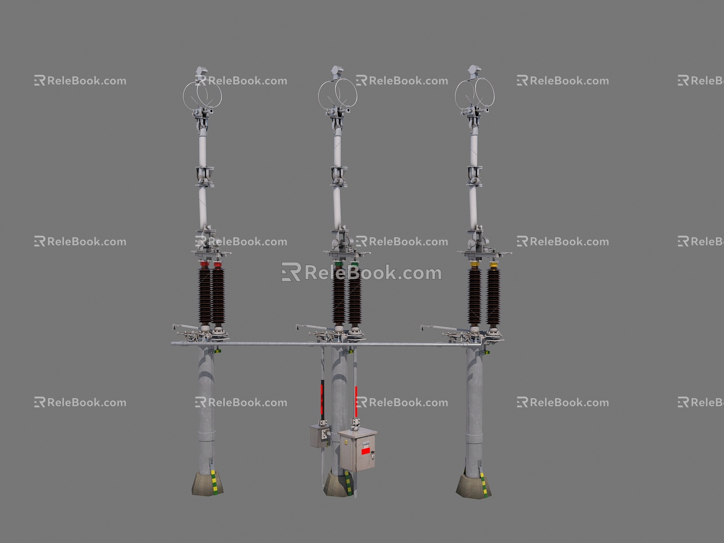 high voltage isolating switch isolating switch 3d model