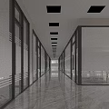 Modern Minimalist Naxin Technology Park Reception Lobby With Elegant Marble Brand Wall And Soft Lighting