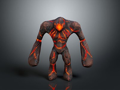 Watcher Rock Magic Stone Man Stone Man Monster Cartoon Monster Cartoon Monster Animation Monster 3d model