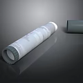 Essential Household Rolled Plastic Wrap With Gray Cylinder Holder For Kitchen Use