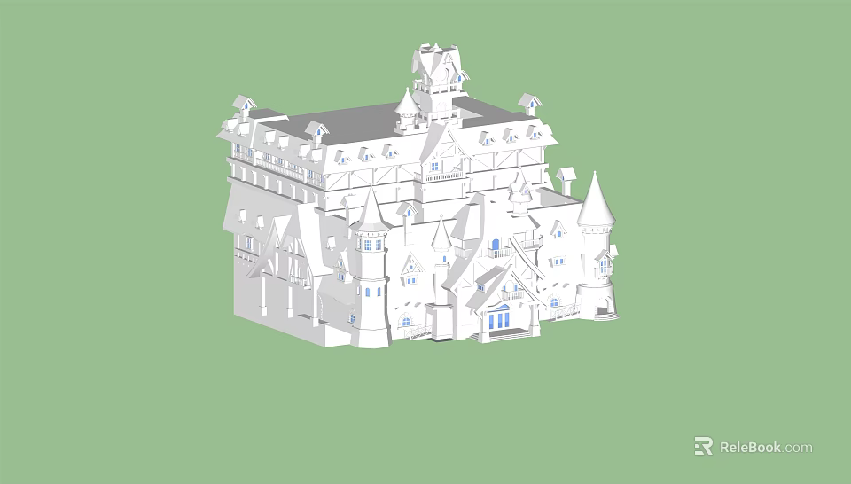 Ancient Architecture Featuring Multi Story Structure Towers Overhanging Eaves And Intricate Design 3d model 