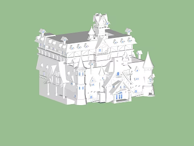 Ancient Architecture Featuring Multi Story Structure Towers Overhanging Eaves And Intricate Design 3d model