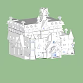 Ancient Architecture Featuring Multi Story Structure Towers Overhanging Eaves And Intricate Design