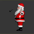 Decorative Ornament Set With Santa Claus Figure For Christmas Holiday Decoration