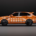 Orange Bentley SUV With Shiny Exterior And Black Alloy Wheels
