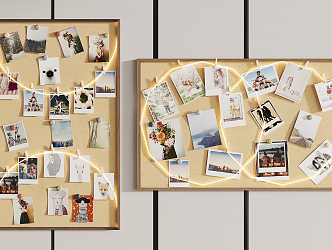 Modern photo wall 3d model