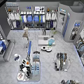 Modern Clothing Store Interior With Displayed Clothes Mannequins Neat Racks And Lighting