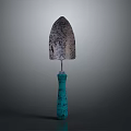 Durable Garden Trowel with Metal Blade and Turquoise Handle for Gardening Work