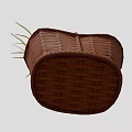 Wicker Storage Basket For Kitchen With Fresh Carrots Lettuce And Onions