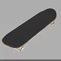 Children Skateboard with Black Deck Orange Trim and White Wheels for Kids Fun