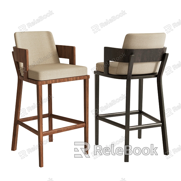 Bar Chair Bar Chair Solid Wood Bar Chair High Chair Single Chair model