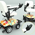 Electric Wheelchair Hand-controlled Wheelchair 3d model