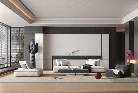 modern living room 3d model