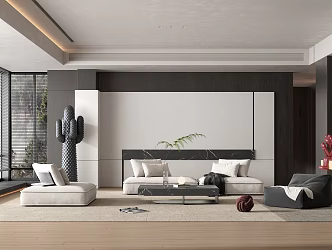 modern living room 3d model