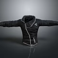 Stylish Black Jacket With Fleece Collar And Zipper Closure For Daily Use