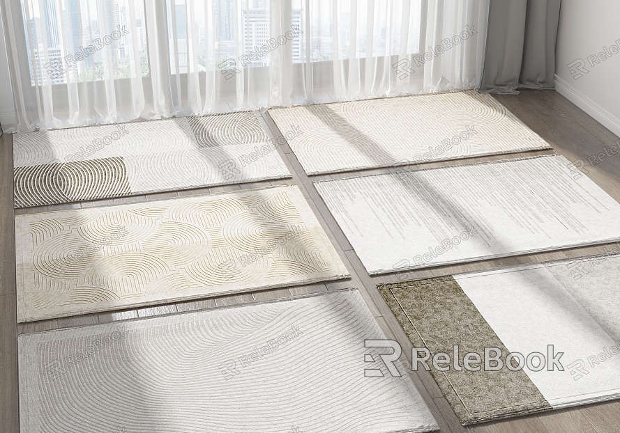 Modern Square Carpet Carpet Combo model