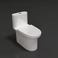 White Modern Toilet with Contemporary Sleek Design and Clean Smooth Surface