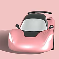 Pink Electric Toy Car With Streamlined Design Black Roof And Alloy Wheels