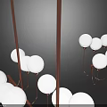 Stylish Chandeliers Featuring Multiple Spherical Bulbs On Curved And Rectangular Metal Frames
