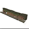 Modern Landscape Retaining Wall Design With Green Vegetation And Stone Pathway