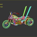 Motorcycle Two-wheeled Motorcycle Cross-country Motorcycle Road Race Motorcycle Motor Vehicle Transport 3d model