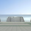Modern Architectural Exterior With Curved Roof Glass Curtain Walls And Spacious Plaza