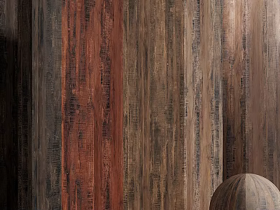 Wooden Texture Floor Tiles With Various Colors Clear Patterns And Spherical Decoration 3d model