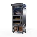 Multi Layer Kitchen Appliance With Transparent Door And Baking Items Inside