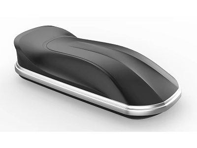 Black Inflatable Product With Silver Trim And Sleek Ergonomic Design 3d model