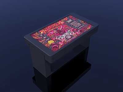 Colorful Artistic Pattern Desktop Computer Case With Unique Modern Design 3d model