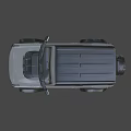 Rugged Off Road Vehicle with Black Roof Yellow Headlights Large Tires and UK License Plate