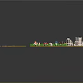 Miniature Terrain Model with Urban Layout Green Areas Buildings and Roads