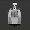 modern ship warship 3d model