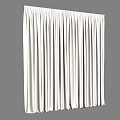 Elegant Simple Curtains With Light Beige Soft Draped Fabric For Home Decor 3d model