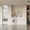 Modern Bathroom Cabinet Rack With White Design Marble Top And Storage Shelves