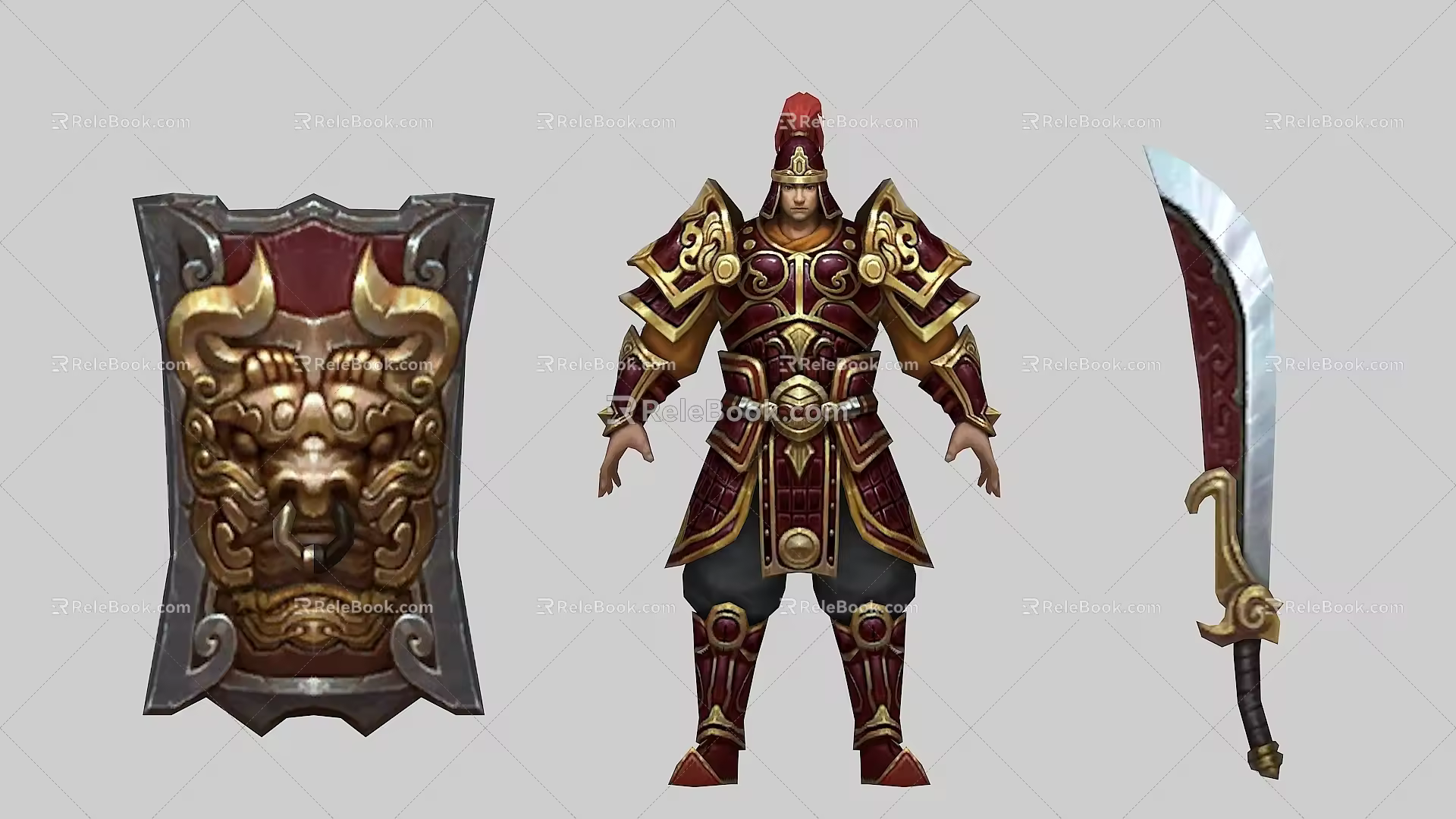 PBR Shield Soldier Simple Model Ancient Soldier Animation Armor Warrior 3d model
