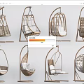 Modern Hanging Chair Collection With Rattan Weave Wooden Frames And Various Styles
